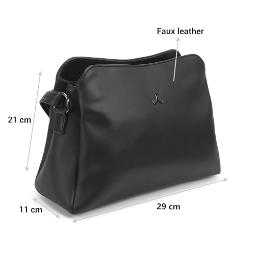 Image of Mochi Women Casual Faux leather Soft Body Zipper closure Solid Sling Bag