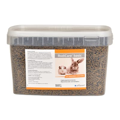 alfavet Rodi Care Basic | 4kg | Ergänzungsfuttermittel für Meerschweinchen & Kaninchen | Kräuterpelltes die dabei helfen können den Appetit und die Verdauungstätigkeit anzuregen