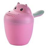 Hippopotamus Haarwaschbecher - Baby Rinser Cup, Rinse Shampoo Haarwaschhilfe Kinder Haarwaschbecher Badebecher Shampoo Spülbecher, Kleinkind Bad Werkzeug (Rosa)