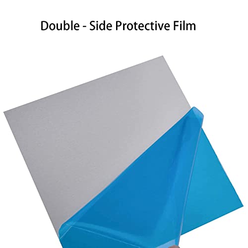 Image of 2Pack 6061 T651 Aluminum Sheet Metal 12 x 12 x 1 /16(0.06 inch) Inch Flat Plain Aluminum Plate Covered with Protective Film, Rectangle Aluminum Metal Plate for Crafting, DIY, Industrial, 1.5mm Thick