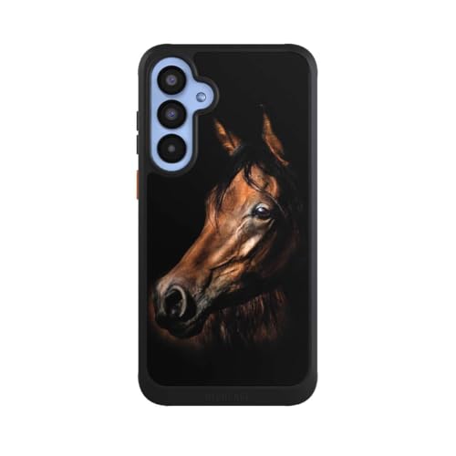 Coque Samsung Galaxy A55 5G NIVOcore noire anti-rayures motif cheval