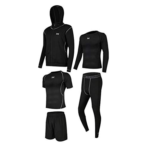 Survêtement homme noir lot de 5 ensembles de sport confortables en taille M