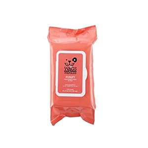 Wags & Wiggles Purify Hypoallergenic Wipes for Dogs | Gently Clean & Condition Your Dog’s Coat Without A Bath | Zesty Grapefruit Scent Your Dog Will Love, 100 Count