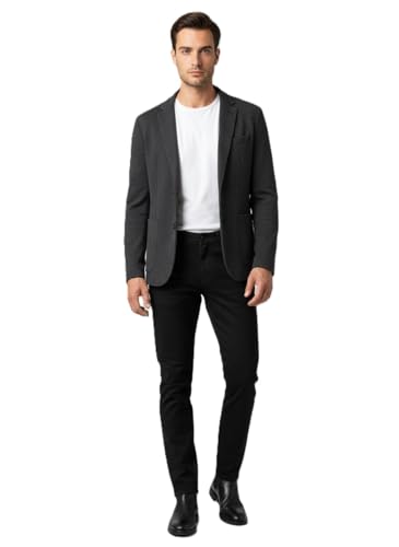 Harmont&Blaine - Pantalones de hombre de gabardina de algodón Narrow Fit WNP001053022 8052381062636-56, Negro , 50