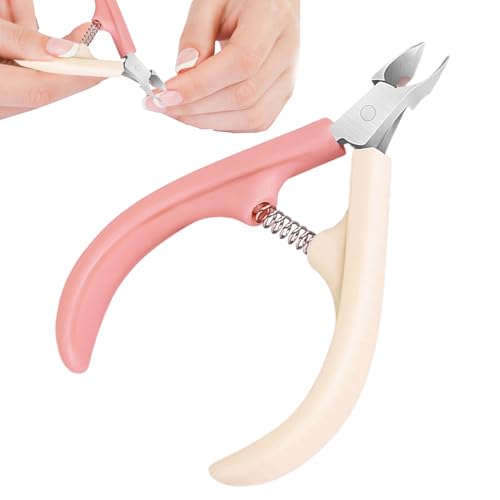 Nippers de cutículas - cortador de acero inoxidable afilado, herramienta de borde de mango liso | Clipper profesional de uñas de limpieza, cuchilla de higiénica, cuidado de mano unisex, kit