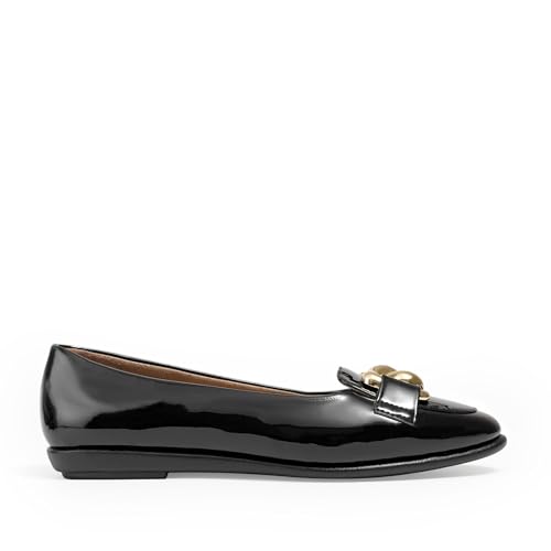 Aerosoles Women's Bell Ballet Flat, Black/Gold Patent, 8.5W by Aerosoles - Image 6