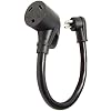 WEN PC3012 120V 15-Amp 1800-Watt Generator to RV Adapter Cord (5-15P to TT-30R), Black