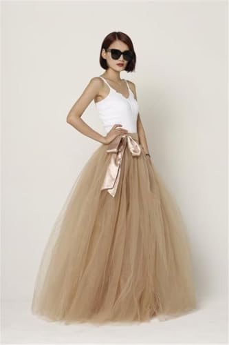 Dydsz Women's A Line Tulle Maxi Long Layered Skirt for Women Floor Length Evening Party Skirts3