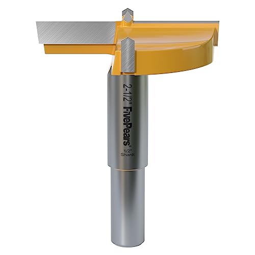 FivePears Forstner Drill Bit 1/2 inch Shank, 2-1/2 inch Cutting D...