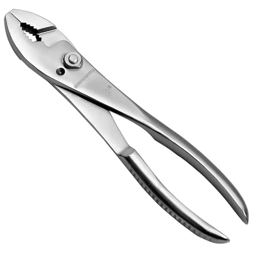WEDOWELL Stainless Steel Slip Joint Pliers,8-inch (200mm) Pliers,304 Stainless Steel,Ergonomic Comfortable Handle,Corrosion-resistance Adjustable Pliers