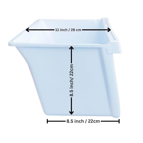 Image of OM PLASTICS Vegetable Box Crisper Drawer Fridge Basket Compatible With LG Double Door Refrigerator 240 Liter Gross Volume White Plastic Pack Of 1 Part Code MJS541543 MATCH & BUY PRODUCT