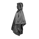 VALICLUD 3-in-1 Waterproof Outdoor Poncho Raincoat for Men and Women Lightweight Hooded Emergency Rain Gear for Hiking Cycling and Outdoor Activities