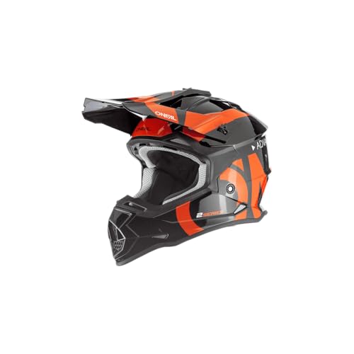 O'NEAL | Casco Motocross | Bambini | MX | Guscio ABS, Standard di sicurezza ECE 22.05, Prese d'aria per una ventilazione ottimali | Casco 2SRS Youth Slick | Nero Arancione | Taglia S