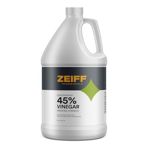 Zeiff 45% Pure Concentrated Vinegar - Technical Grade Acetic Acid Solution for Home and Outdoor Use...