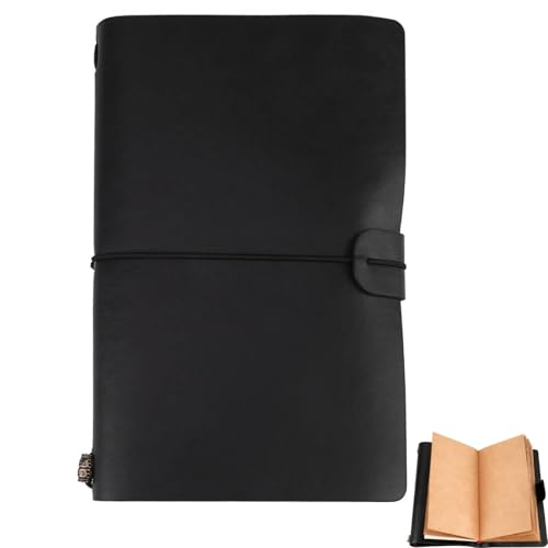Cuaderno de cuero PU recargable ideal para llevar en la mochila como diario de viaje
