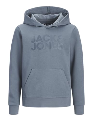 Image of JACK & JONES Jjecorp Logo Sweat Hood Noos Jnr, Blue Mirage, 128
