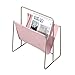 Bookshelf Rack Bedroom Bedside Newspaper Rack Metal Leather Rack Living Room Rack Simple Small Rack Desktop Creative Debris Box Bookshelf
