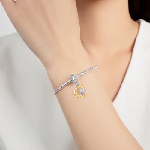 925 Sterling Silver Letter Charms fit Pandora Charms Bracelets fit Women Christmas Birthday Gift2