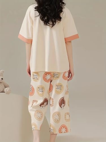 Image of Louis Luxe Womens Korean Night Dress || Full Pyjama Set || Korean Nightsuit || Women Nightwear ||Round Neck Full Sleeve Nightsuit || Loungewear || Everyday Nightdress (ND-17)