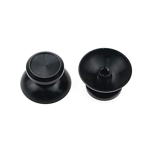 Image of 2pcs Aluminum Metal 3D Analog Joystick Stick Grip Cap Thumbstick Replacement Repair for Xbox 360 Xbox360 Controller (Black)