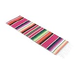 SOLUSTRE Dekorativer Elegante Tischdekoration Tischläufer aus Baumwolle im Mexikanischen Stil Bunte Picknickdecke mit Design für & Besondere Anlässe