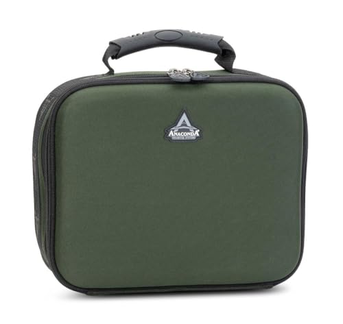 Sänger Top Tackle Systems Anaconda Picknick-Tasche mit Geschirr-Set, Wasserabweisendes Nylon 600D, 33x27x12 cm, Grün, 2 Personen Outdoor-Set mit Thermobechern und Besteck
