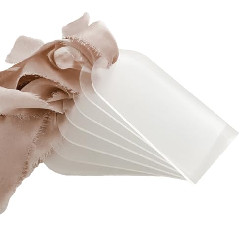 VIOPDER 70 Uds. Tarjeta de Lugar en para Boda de Acrílico Esmerilado, Etiqueta de Regalo con Transparente, Placa con Nombre, Tabla de Asientos, Marca DIY para Lugar para Fiesta