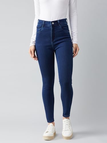 Image of Dolce Crudo Women's Skinny Fit High Rise Regular Length Stretchable High Waist Denim Jeans