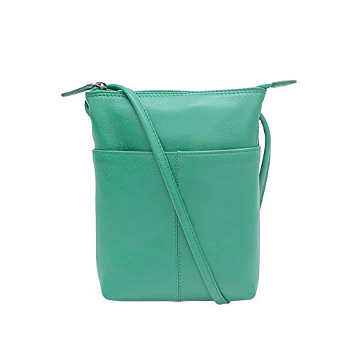 Image of ili New York Leather Mini Sac Crossbody - Genuine Leather Crossbody Bags for Women with RFID Blocking, Adjustable Strap