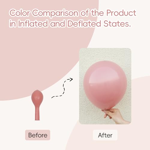 Image of Dusty Pink Balloons 12 inch, Dusty Rose Latex 50pcs Party Balloons