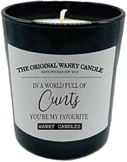 Wanky Candle Black Scented Candle, Friendship Gift, Funny Gift for Friend, Rude Candle, in a World Full of c*NTS You're My Favourite WCBJ118