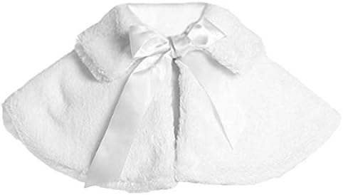 Girl's Soft Faux Fur Cape in Black, White or Ivory (Infant 6-24 Month)(Girls 2-12) image 5
