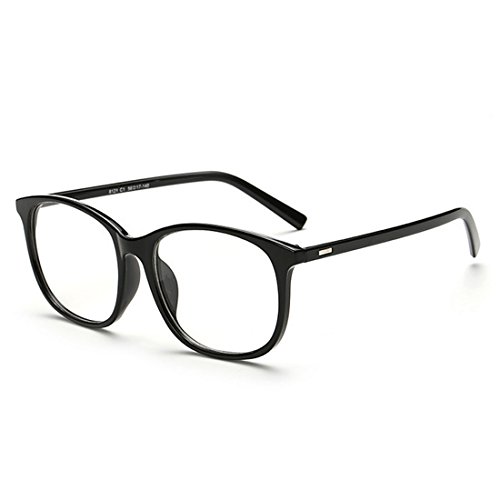 D.King Vintage Inspired Classic Square Glasses Frame Eyewear Clear Lens Black