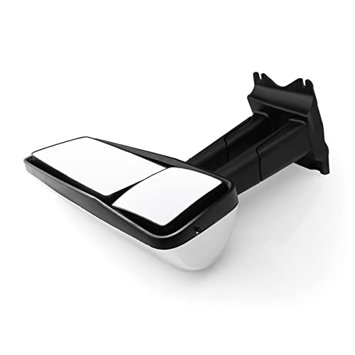 High Soar Chrome Door Mirror Assembly For Kenworth T680 T880, Replacement Mirror For Kenworth T680, Heated & Motorized, Driver / Left Side #TOP6