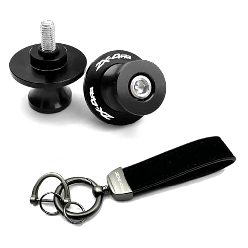 Carretes de basculante CNC QCDYSK negros con deslizadores y llavero para ZX-4RR 2023