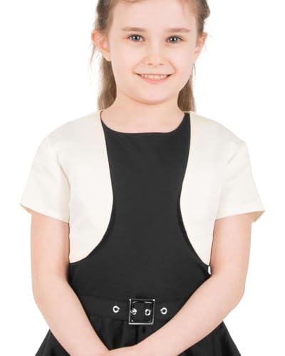 BlackButterfly Kids Satin Short Sleeve Bolero Childrens Girls