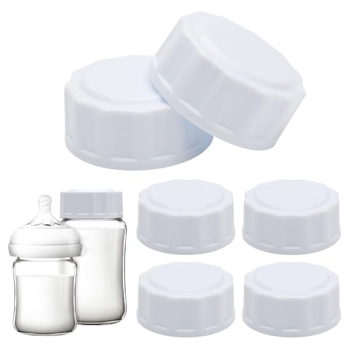 EHOENTROPY 6 chiusure per biberon, colore bianco, per bottiglie Avent, tappo di ricambio compatibile con bottiglie a collo largo, per biberon