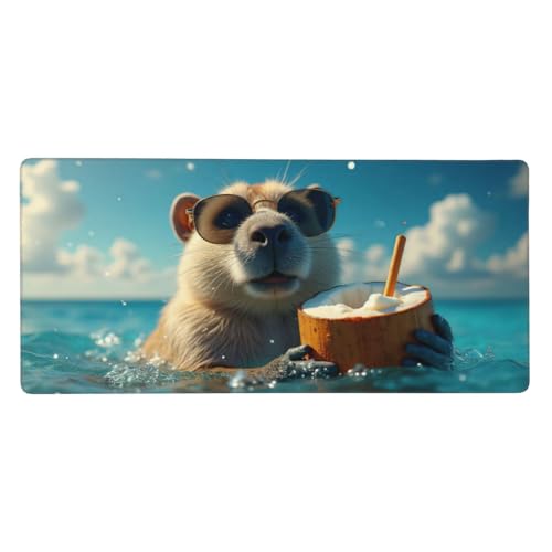 Tapis de souris pour ordinateur portable et clavier grand modèle avec base en caoutchouc