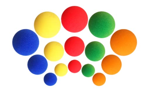 50pcs 2 inch Red Magic Sponge Ball Super Soft Magic Ball Close-Up Magic Show Trick Props (4.5cm (1-3/4"), Multi-Color (color mixed))