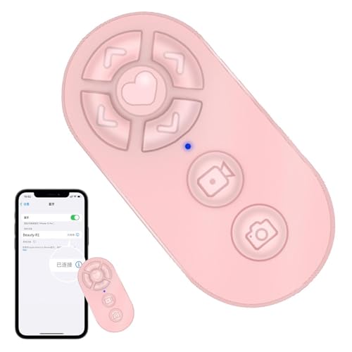 Telecomando per fotocamera del telefono, design a sette pulsanti per telefoni, telecomando senza fili con portata di 15 metri, pratici per selfie, telecomando wireless per