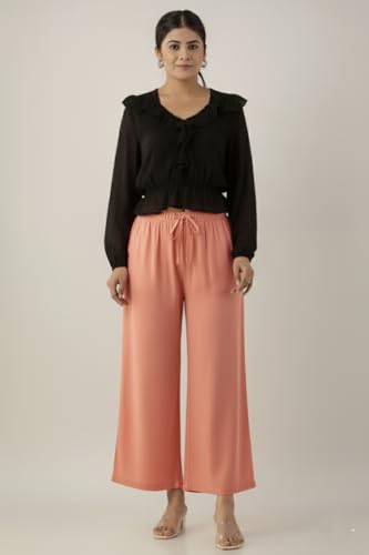 Image of Moirai Super Soft Viscose Rayon Palazzo Pants for Women Relaxed & Regular Fit Solid Palazzo for Women & Girls Casual Ethnic Wear