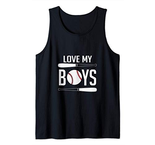 Love My Boys Proud Baseball Parent Camiseta sin Mangas