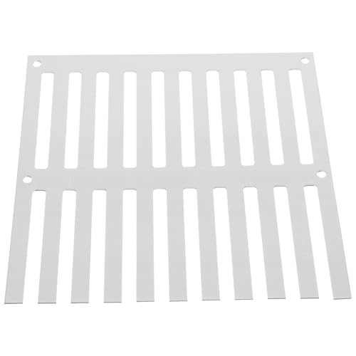 Ipetboom Cubierta de Rejilla Lateral Cuadrada de 150 Mm para Desagüe de Piso, Tapa Metálica Resistente para Drenaje de Baño y Cocina, Protección Antidesbordamiento para Drenaje Exterior