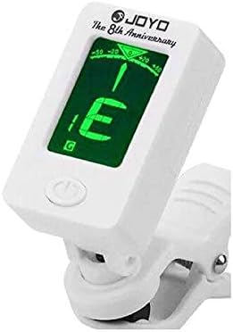 JOYO Guitar Tuner Clip on Digital Electronic Tuner for Guitar, Bass, Ukulele, Violin, Mandolin, Banjo Acoustics Calibration Tuner (JT-01 White)
