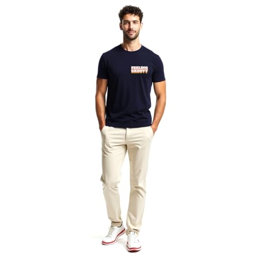 Image of ALOVA Polyester Sports T-Shirt for Men - Round Neck, Half Sleeves, Stylish Printed Design, Quick-Dry Fabric for Gym, Running, Training, and Workouts