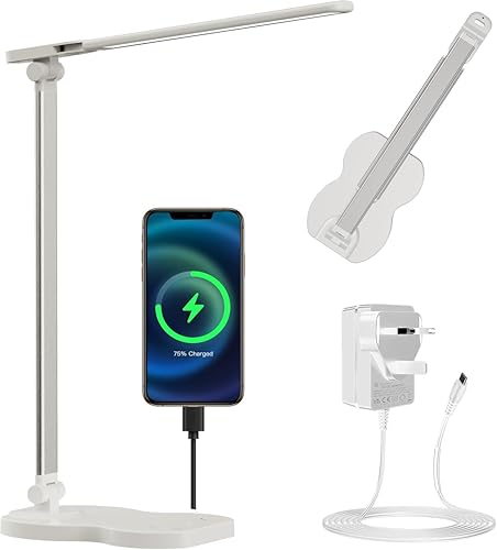 Desk Lamp Bedside Lamp Dimmable Table Lamp Eye-Caring LED Lamps with USB Charging Port and 10 Brightness Levels x 5 Colour Modes Touch Control Adjustable for Home Office Study Reading - Auto Timer Desk Lamp Bedside Lamp Dimmable Table Lamp Eye-Caring LED Lamps with USB Charging Port and 10 Brightness Levels x 5 Colour Modes Touch Control Adjustable for Home Office Study Reading - Auto Timer