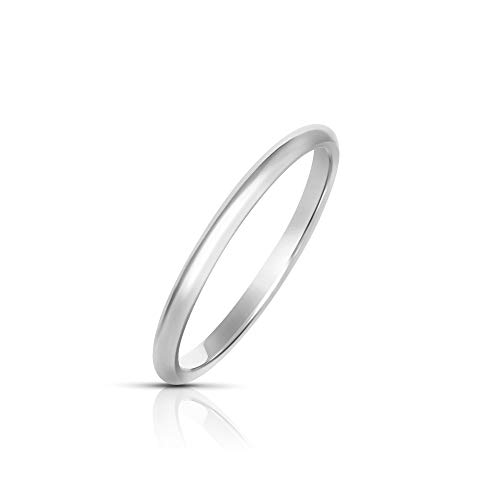 NYC Sterling Silver Ring – Premium 925 Sterling Silver Wedding Band – High-Polish Simple Silver Rings for Men and Women – Tarnish-Resistant Sterling Silver Jewelry – Comfortable Fit – 2mm-6mm