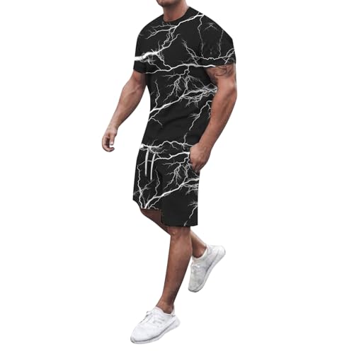 Ensemble homme vêtement sport décontracté ensemble short imprimé manches courtes