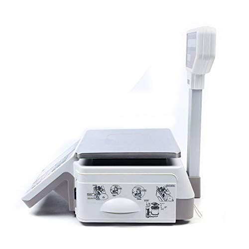 Báscula comercial digital 110V con impresora térmica miniatura 5