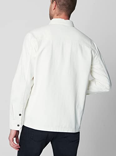 Image of [BLANKNYC] Men's Lucent White Shacket, Comfortable & Designer Clothing